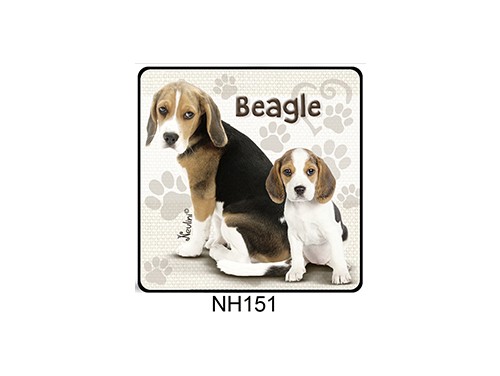 (NH151) Hűtőmágnes 7,5 cm x 7,5 cm - Beagle – Kutyás ajándékok